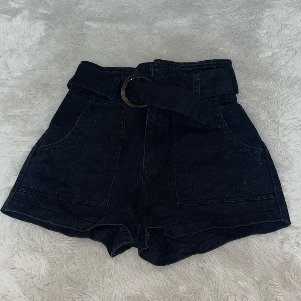 SB ROYAL BLUE Black High Waisted Shorts Small